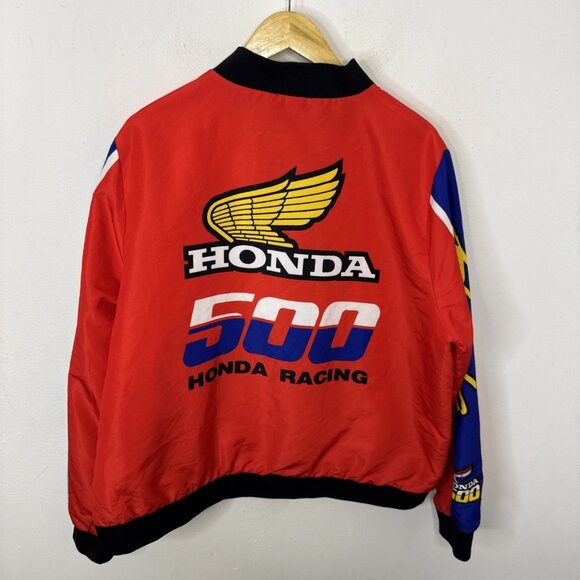 Forever 21 Vintage Inspired Honda 500 Windbreaker Racing Jacket Men 3XL - Picture 6 of 7